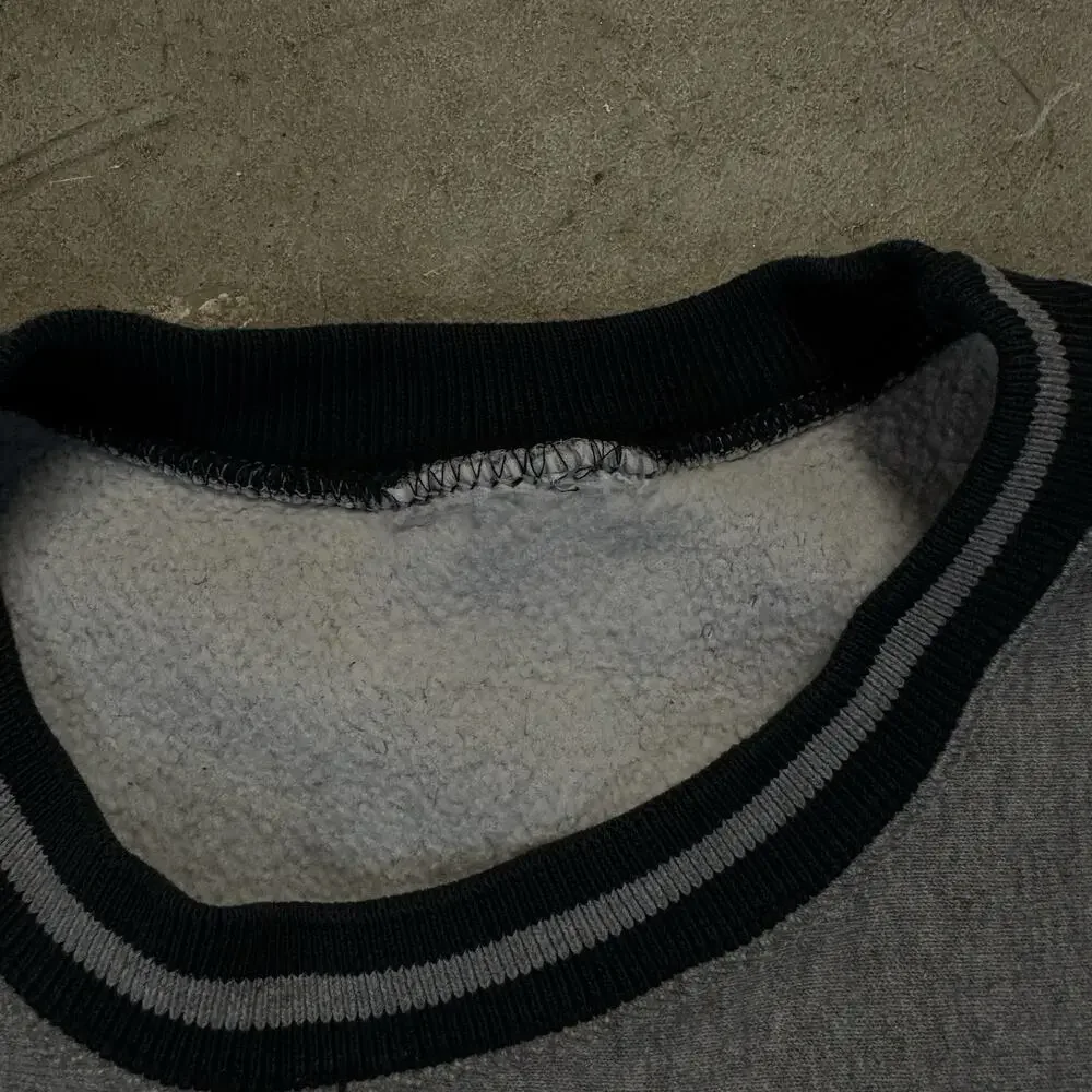 Vintage 80s Embroidered Center Swoosh Grey Nike Crewneck Sweatshirt USA Made